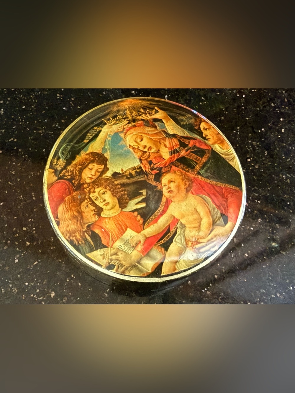 ✨ Beautiful Vintage Sandro Botticelli Art Trinket Box Set